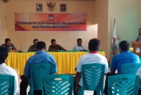 Suasana rapat pleno penetapan daftar calon tetap di Aula Kantor KPU Sikka, Kamis (20/9)
