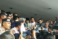 Ketua Dewan Kehormatan Partai Amanat Nasional Amien Rais  memenuhi panggilan Polda Metro Jaya, Rabu (10/10)
