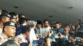 Ketua Dewan Kehormatan Partai Amanat Nasional Amien Rais  memenuhi panggilan Polda Metro Jaya, Rabu (10/10)