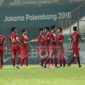 Timnas Indonesia usai laga persahabatan dengan Myanmar