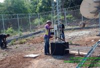 Pembangunan BTS (base transceiver station) di salah satu kecamatan di Kabupaten Flores Timur