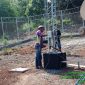Pembangunan BTS (base transceiver station) di salah satu kecamatan di Kabupaten Flores Timur
