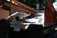 Logistik kotak suara untuk Pemilu 2019 tiba di Kantor KPU Sikka, Senin (12/11) pagi