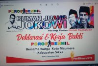 Deklarasi Rumah Juang Jokowi di Monumen Tsunami pekan lalu