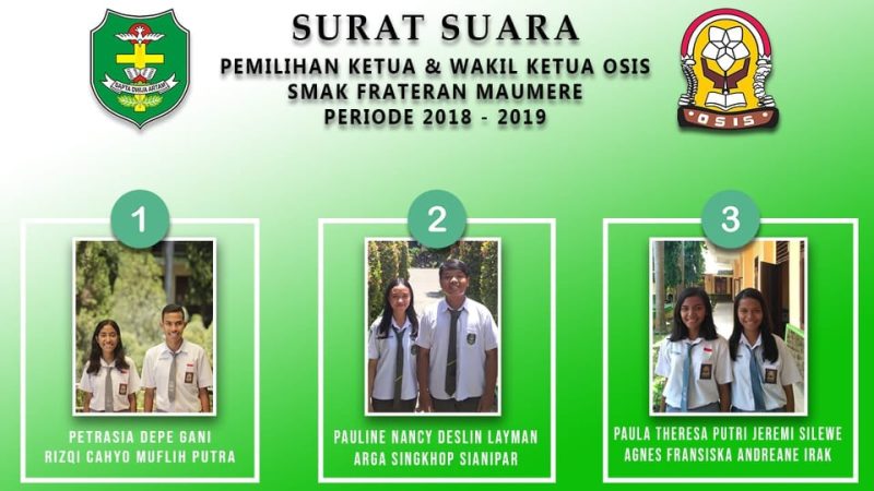 Model Surat Suara Pemilihan Ketua dan Wakil Ketua OSIS SMAK Frater Maumere