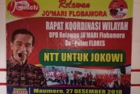Kegiatan Rapat Koordinasi Wilayah Relawan Jo’Mari Flobamora di Nara Room Maumere, Kamis (27/12)