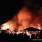 Api sedang menjilat empat rumah di Jalan Anggrek Kelurahan Kabor Kecamatan Alok, Kamis (20/12), dinihari
