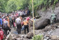 Inilah lokasi longsoran di Dusun Watuwolot Desa Hale Kecamatan Kabupaten Sikka yang mewaskan tiga anak, Senin (7/1)
