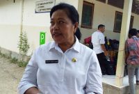 Kepala Badan Kepegawaian Daerah dan SDM Kabupaten Sikka Martha Huberty Pega
