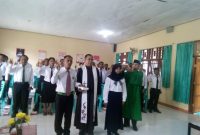 Suasana pelantikan 38 anggota PPK Kabupaten Sikka di Aula Kantor KPU Sikka, Rabu (2/1)