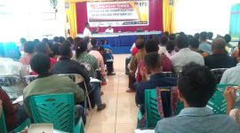 Suasana Bimbingan Teknis bagi PPS di Kabupaten Sikka, Selasa (12/3) di Aula Henrik Maumere