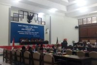 Suasana sidang penetapan Perda RPJMD Sikka Tahun 2018-2023, Rabu (6/3)