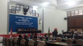 Suasana sidang penetapan Perda RPJMD Sikka Tahun 2018-2023, Rabu (6/3)