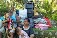 Agustina Leni, salah satu korban bencana gelombang pasang di Desa Watutedang Kabupaten Sikka