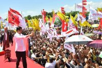 Kampanye Capres Jokowi di Lapangan Latsitarda Kupang, Senin (8/4)