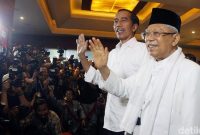 Pasangan calon nomor urut 01 Joko Widodo dan Ma’ruf Amin