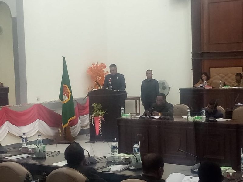 Suasana sidang paripurna DPRD Sikka terkait KUA PPAS TA 2020
