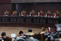Suasana sidang gugatan hasil Pilpres 2019 di Gedung MK Jakarta, Kamis (27/6)