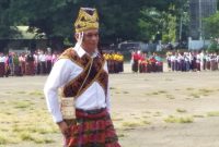 Bupati Sikka Fransiskus Roberto Diogo pada upacara peringatan Hari Lahir Pancasila di Lapangan Umum Kota Baru Maumere, Sabtu (1/6)
