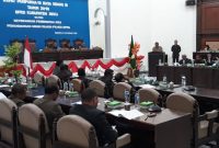 Suasana sidang paripurna di DPRD Sika