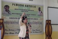 Ketua PP Pemuda Katolik Karolin Margret Natasa beberapa waktu lalu di Kabupaten Sikka