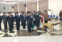 Bupati Sikka Fransiskus Roberto Diogo melantik 15 pejabat Eselon 2 di Gedung SCC, Rabu (24/7)