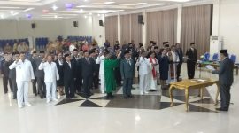 Bupati Sikka Fransiskus Roberto Diogo melantik 43 pejabat eselon 2 dan eselon 3 di Gedung SCC, Selasa (13/8