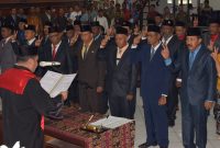 Suasana pelantikan anggota DPRD Sikka Periode 2019-2024, Senin (26/8)