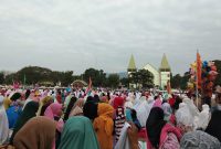 Suasana Shalat Id di Lapangan Umum Kota Baru Maumere, Minggu (12/8)