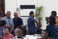 Suasana ruang rapat paripurna, Kamis (5/9), di mana nyaris terjadi bentrok antara anggota Dewan