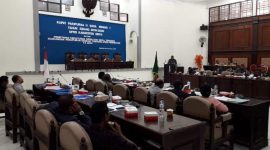 Suasana paripurna penetapan APBD Perubahan 2019, Senin (30/9)