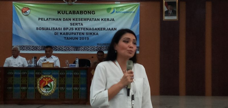 Staf Khusus Menteri Ketenagakerjaan dan Transmigrasi RI Maria Magdalena Singgalingging