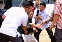 Suasana saat penyerangan Wiranto di Pandeglang Banten, Kamis (10/10) 