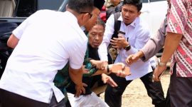 Suasana saat penyerangan Wiranto di Pandeglang Banten, Kamis (10/10) 