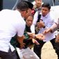 Suasana saat penyerangan Wiranto di Pandeglang Banten, Kamis (10/10) 