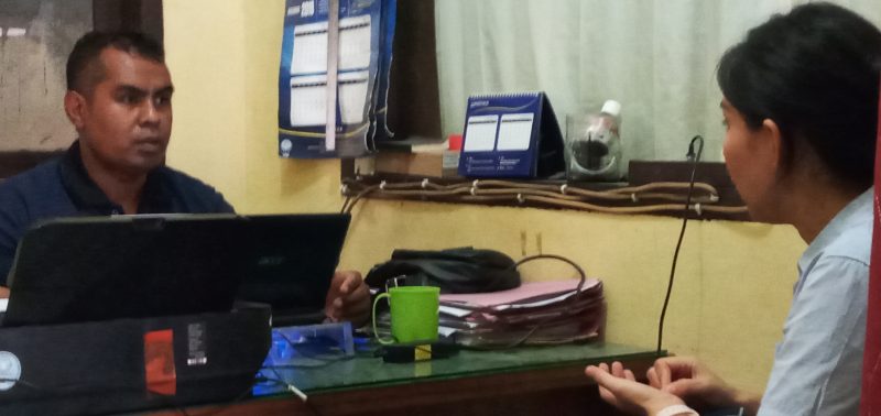 Penyidik Tipikor sedang meminta keterangan dari Pimpinan PT Palapa Liliana Pantoro,  Kamis (21/11)