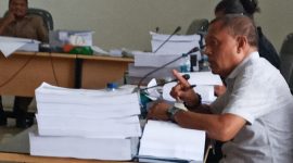 Sekretaris Fraksi PAN Filario Charles Bertrandi saat rapat kerja dengan mitra pemerintah di Komisi 3, Rabu (27/11)