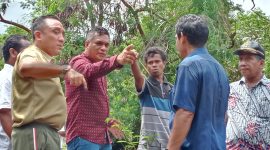 Bupati Sikka meninjau Sungai Wairbaba di Desa Persiapan Mahe Kelan, Jumat (3/1)