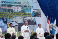 Suasana perayaan ekaristi RAT Tahun Buku 2019 Kopdit Bahtera Sejahtera di Kheurubim Convention Hall, Sabtu (25/1)