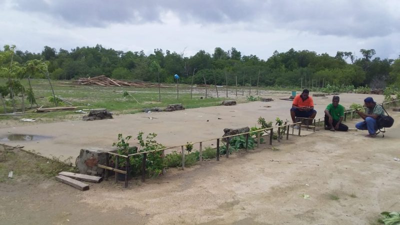 Di tempat ini bekas berdiri bangunan sekolah MIS Darat Pantai, yang roboh akibat diterpa angin kencang