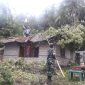 Suasana pembersihan rumah korban yang tertimpa pohon, Rabu (15/1)