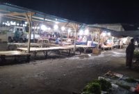 Suasana Pasar Senja Wuring di malam hari