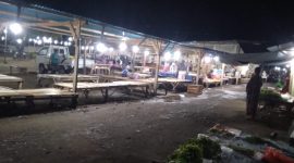 Suasana Pasar Senja Wuring di malam hari