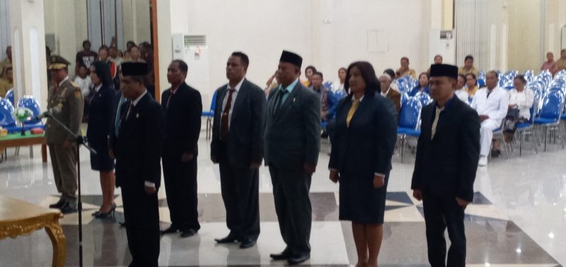 Sembilan kepala dinas yang dilantik, Senin (2/3)