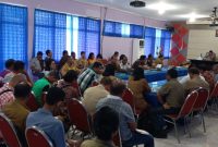 Suasana rapat koordinasi terkait penanganan DBD di Aula Bapitbangda, Jumat (6/3)
