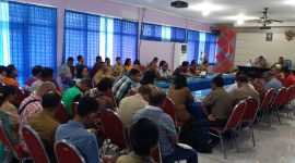 Suasana rapat koordinasi terkait penanganan DBD di Aula Bapitbangda, Jumat (6/3)