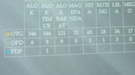 Data perkembangan Covid 19 di Kabupaten Sikka, disampaikan Petrus Herlemus, Sabtu (28/3)