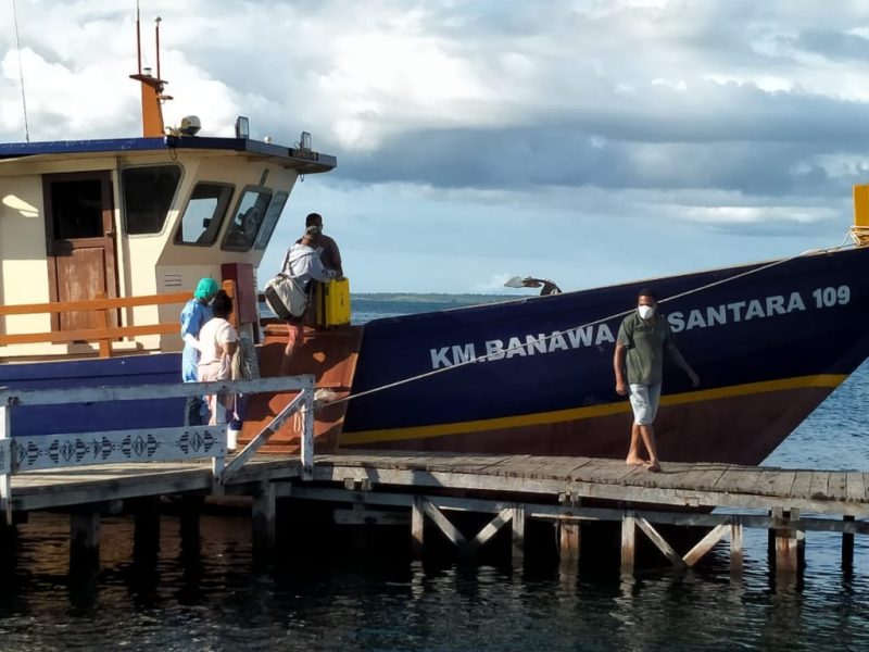 KM Banawa Nusantara 109 yang mengangkut ODP dari Lembata
