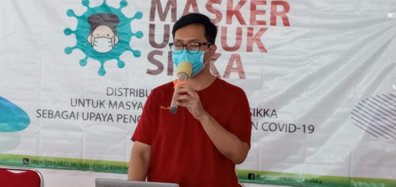 Ketua Panitia Gerakan Masker Untuk Sikka Dokter Frisky Ronald Tua