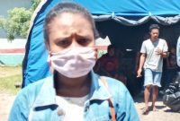 Elisabeth Afilanti Lodang, warga Kecamatan Doreng, eks penumpang KM Lambelu